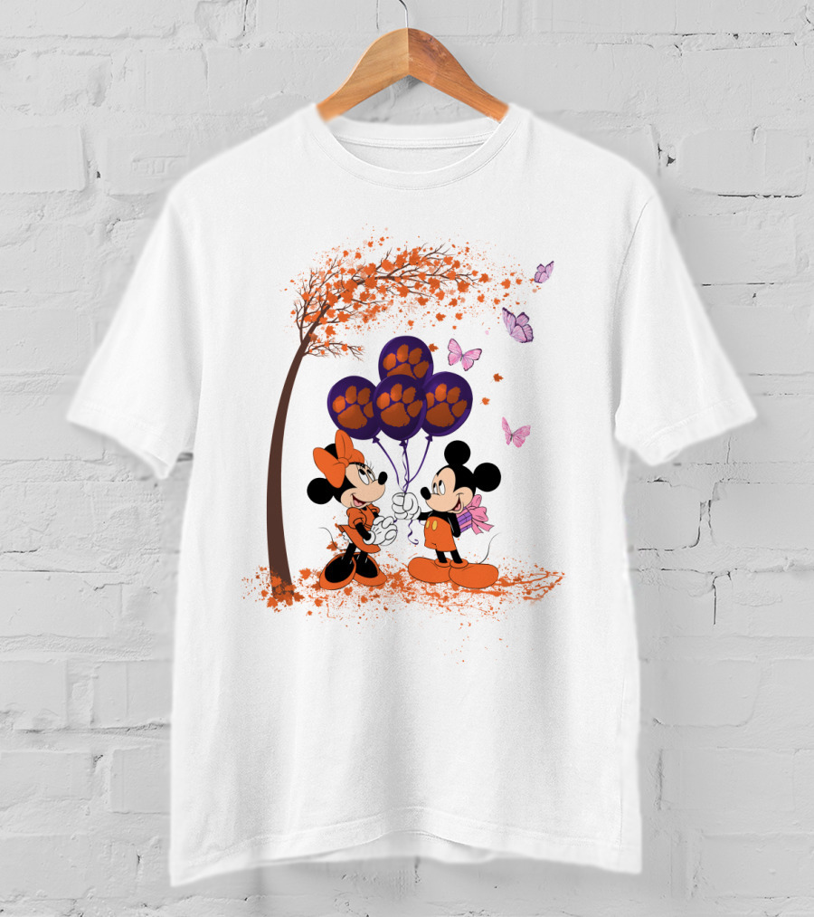 Clemson Tigers Ncaa Disney Collaboration Dh 29 Balloon Art T-Shirt