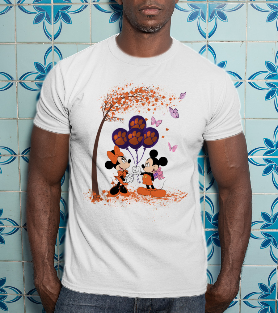 Clemson Tigers Ncaa Disney Collaboration Dh 29 Balloon Art T-Shirt