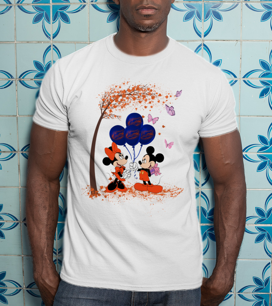 Ncaa Florida Gators Balloons With Mickey And Minnie Mouse T-Shirt