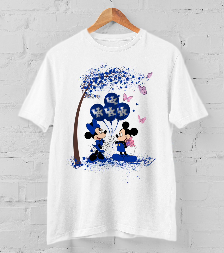 Ncaa Kentucky Wildcats Uk Balloons Featuring Minnie And Mickey T-Shirt