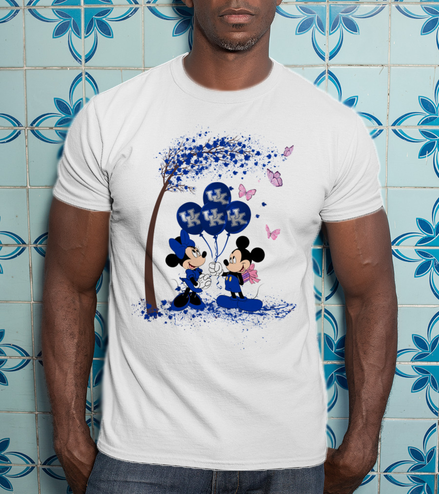 Ncaa Kentucky Wildcats Uk Balloons Featuring Minnie And Mickey T-Shirt