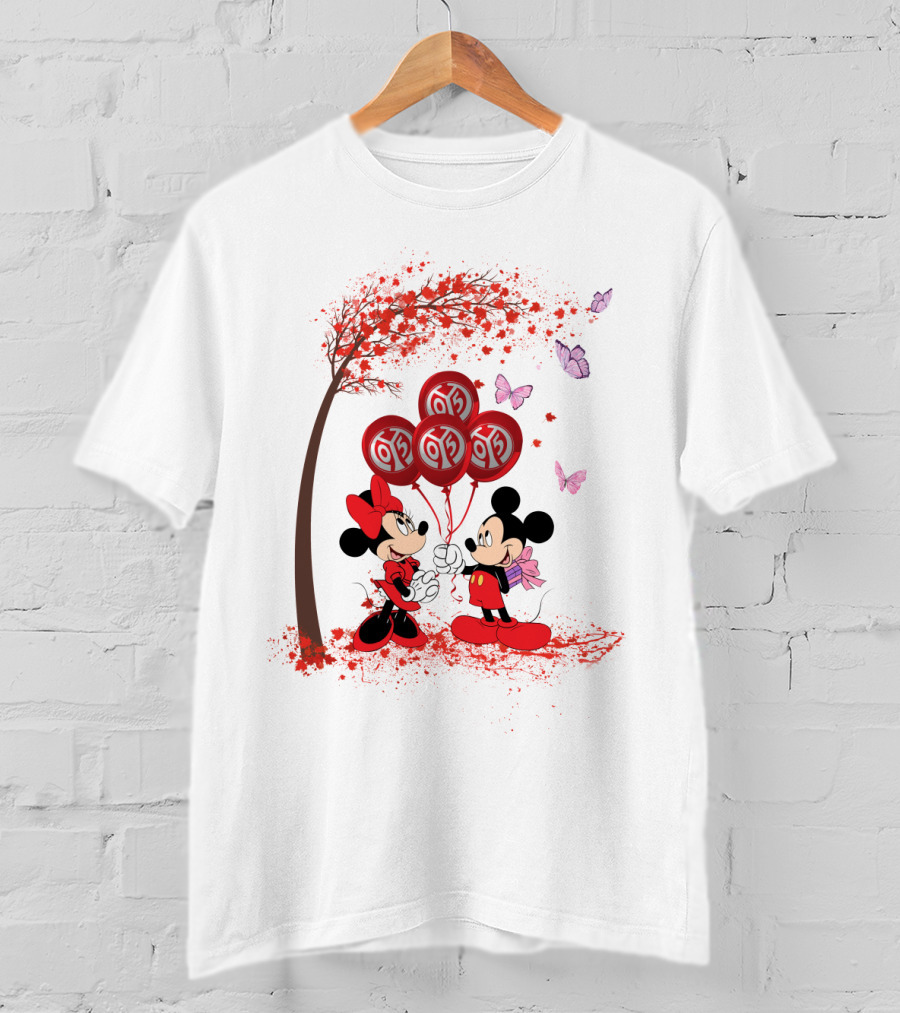 DH 29 Bundesliga 1 FSV Mainz 05 Mickey Minnie Balloons T-Shirt