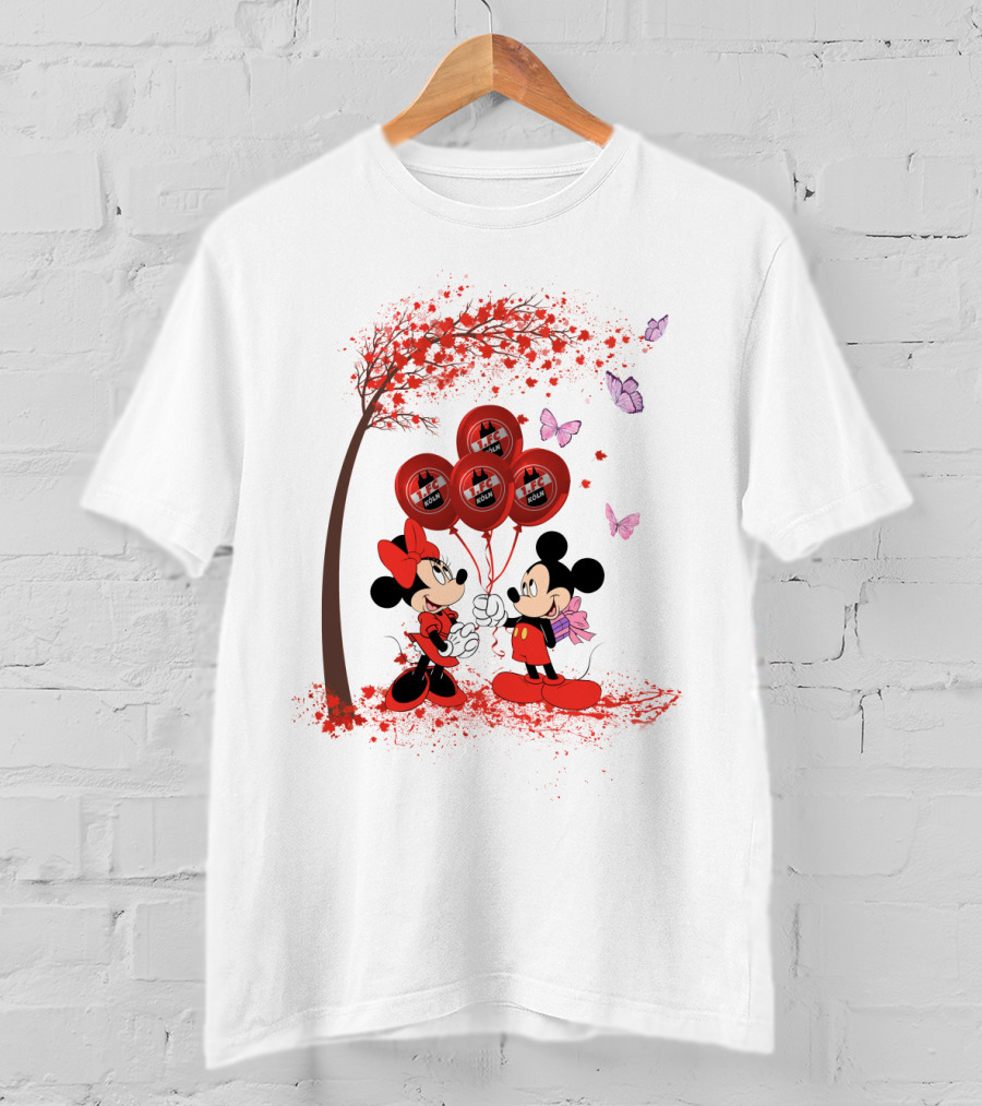 DH 29 Bundesliga 1 FC Köln Minnie Mickey Mouse Balloons T-Shirt