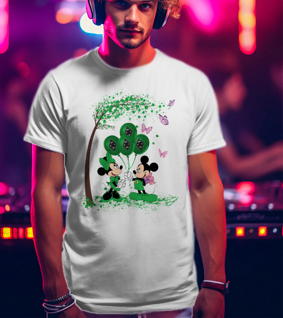DH 29 Bundesliga Borussia Mönchengladbach Mickey Minnie Balloons T-Shirt