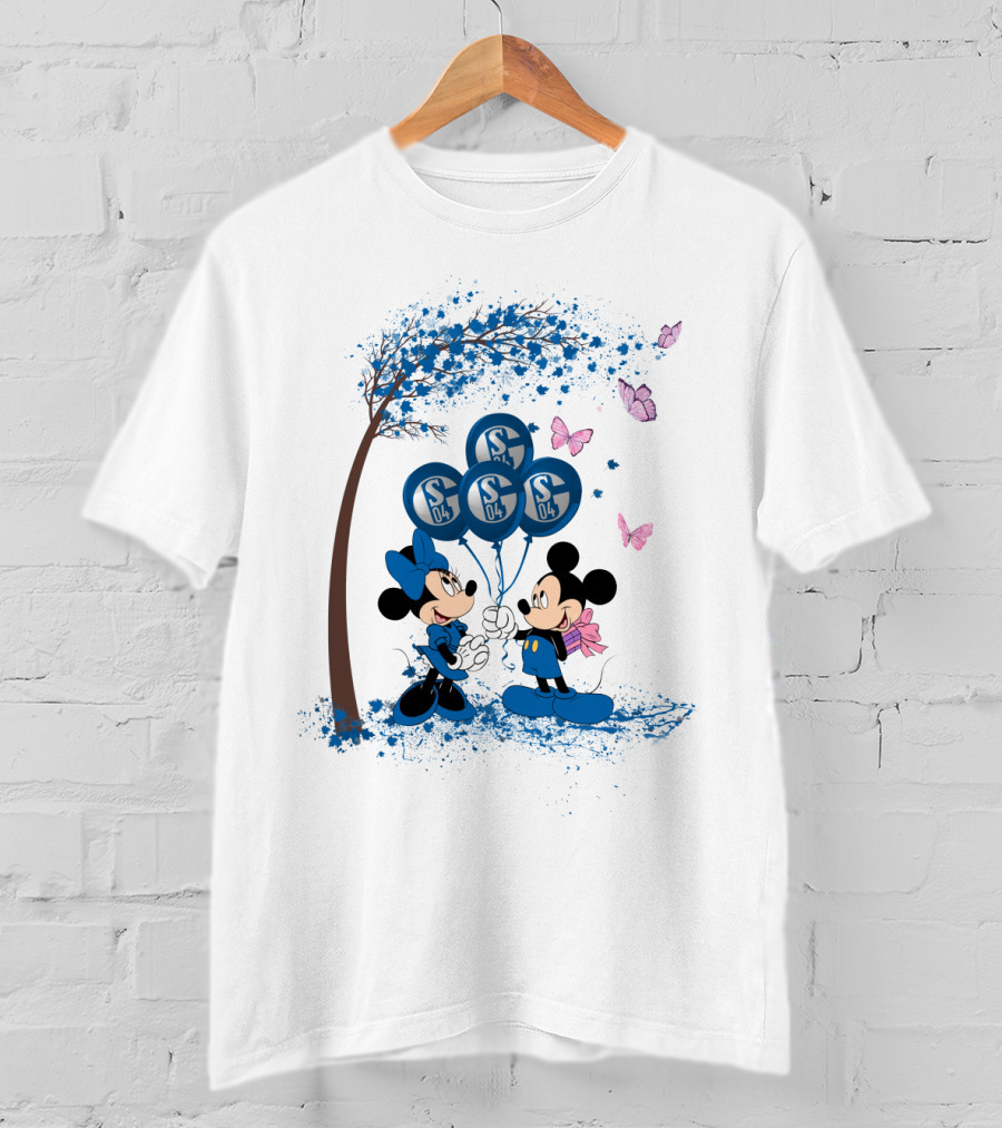 DH 29 Bundesliga Schalke 04 Balloons Cartoon Characters T-Shirt