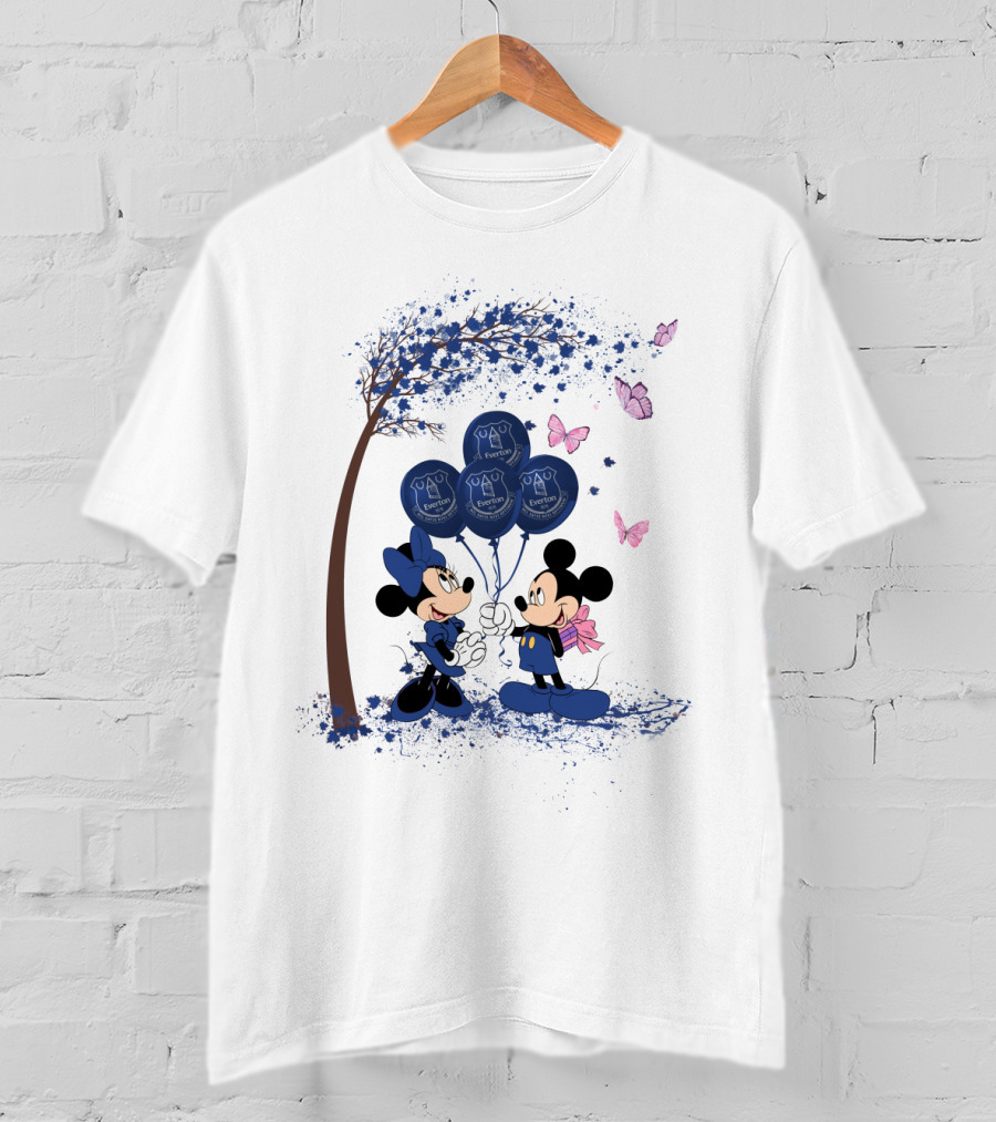 DH 29 Premier League Everton Mickey Minnie Balloons T-Shirt