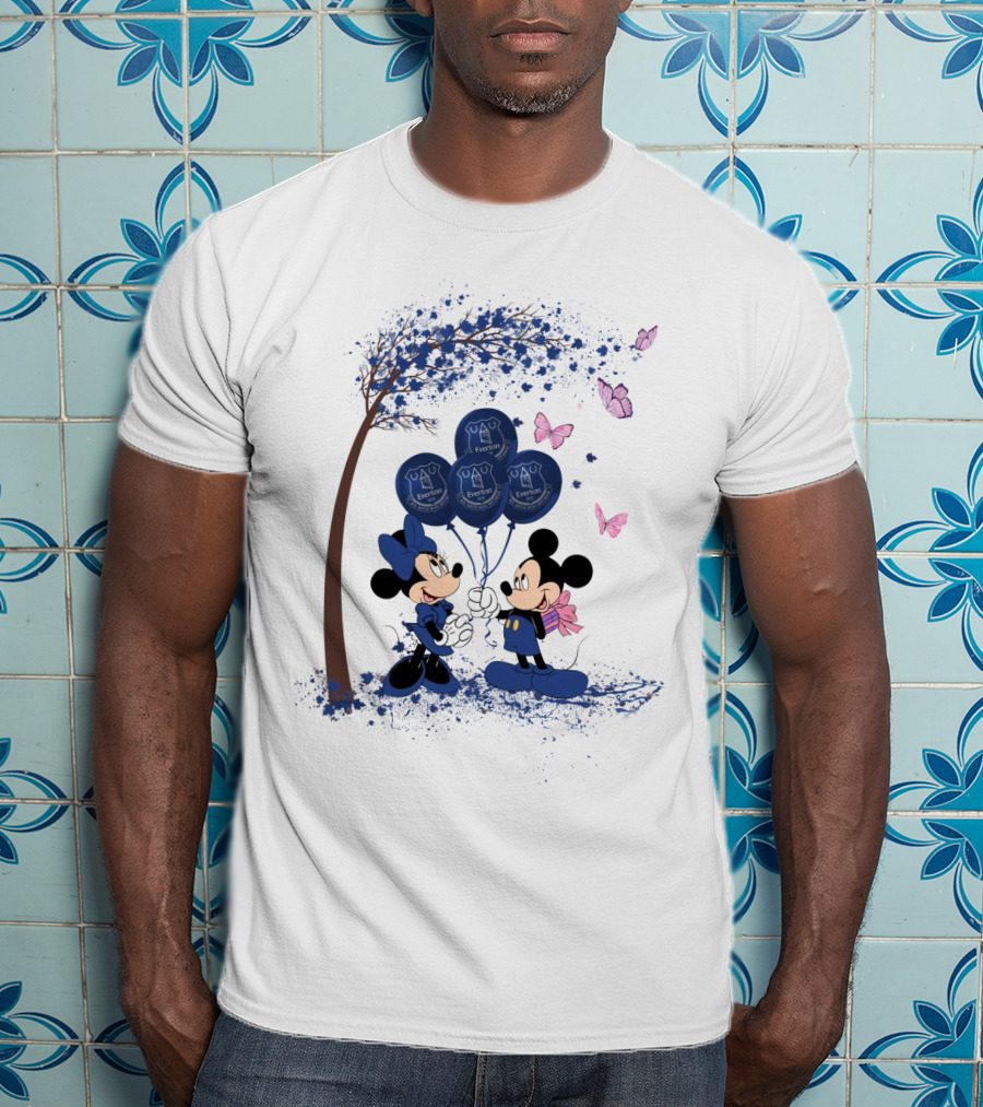 DH 29 Premier League Everton Mickey Minnie Balloons T-Shirt