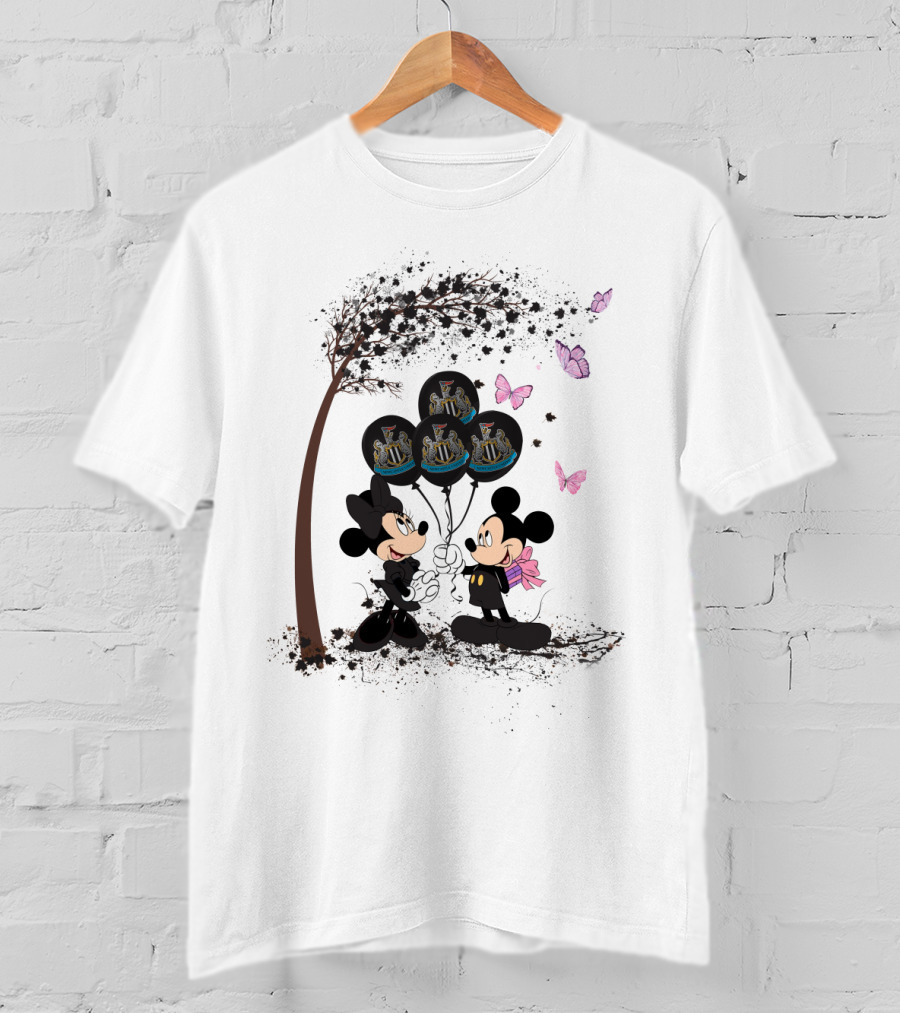 Newcastle United Balloon Celebration With Iconic Cartoon Characters T-Shirt