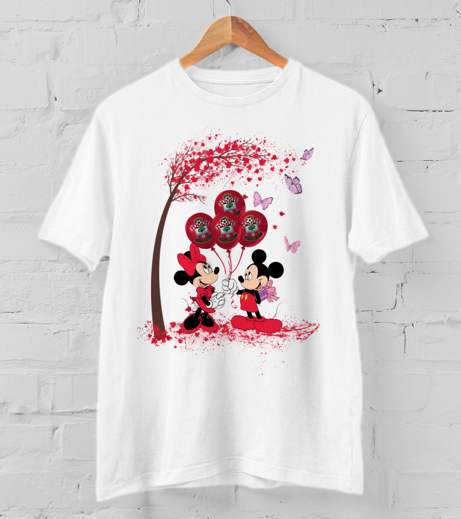 DH 29 Southampton Premier League Mickey Minnie Balloons T-Shirt