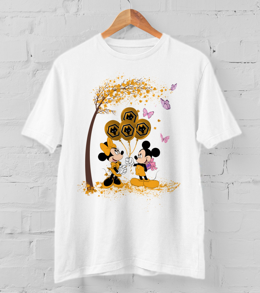 DH 29 Wolverhampton Wanderers Premier League Balloons With Cartoon Characters T-Shirt