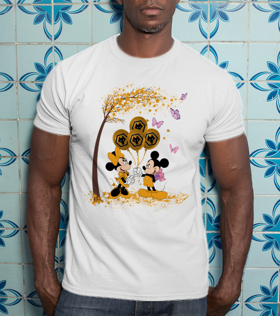DH 29 Wolverhampton Wanderers Premier League Balloons With Cartoon Characters T-Shirt