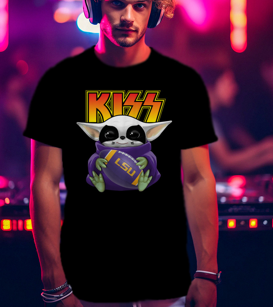 Kiss Baby Jabba Lsu Football Fan Iconic Style T-Shirt
