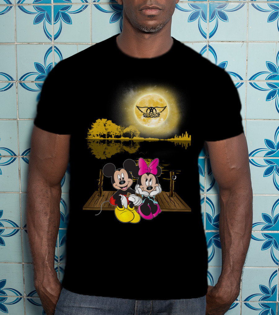 DH 32 Aerosmith Mickey Minnie Moon T-Shirt