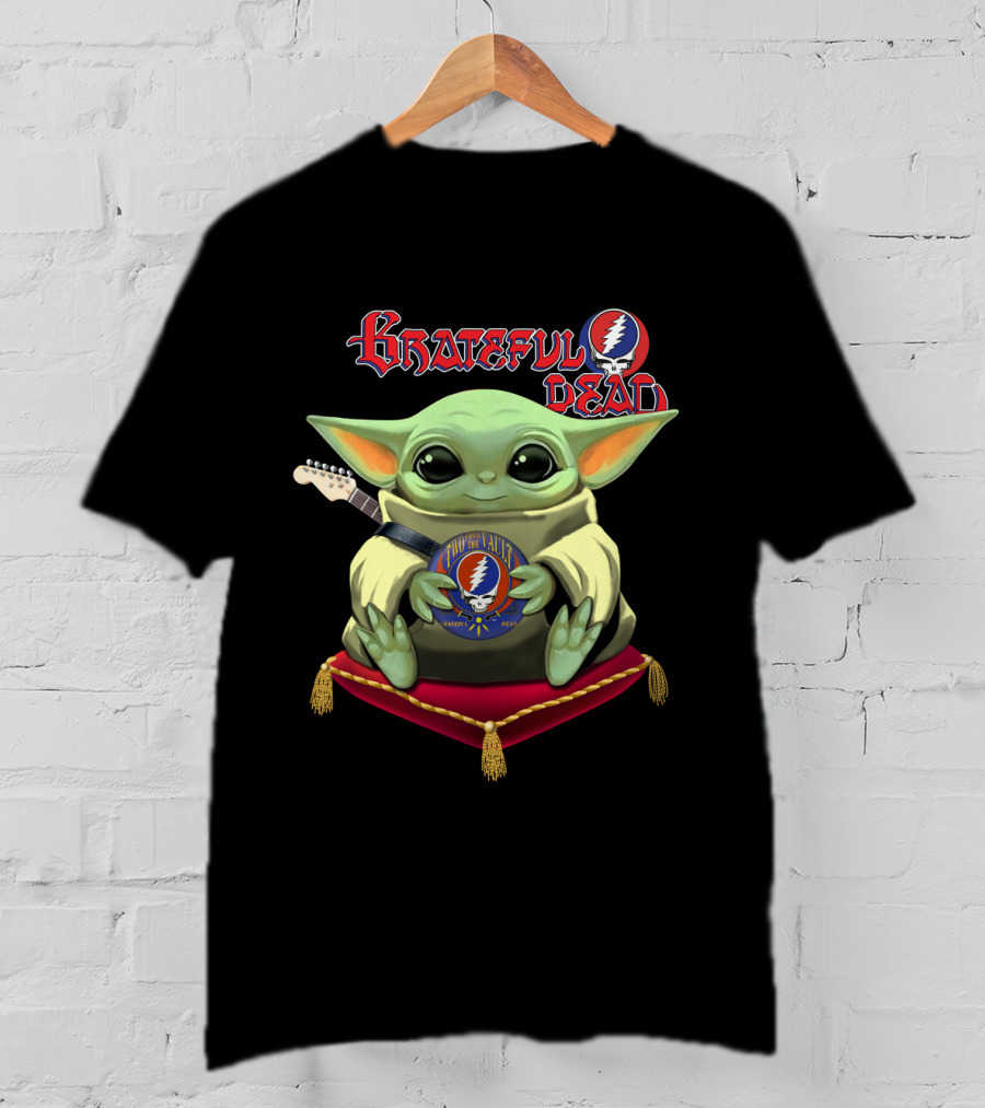 Grateful Dead Baby Alien With Guitar And Steal Your Face T-Shirt