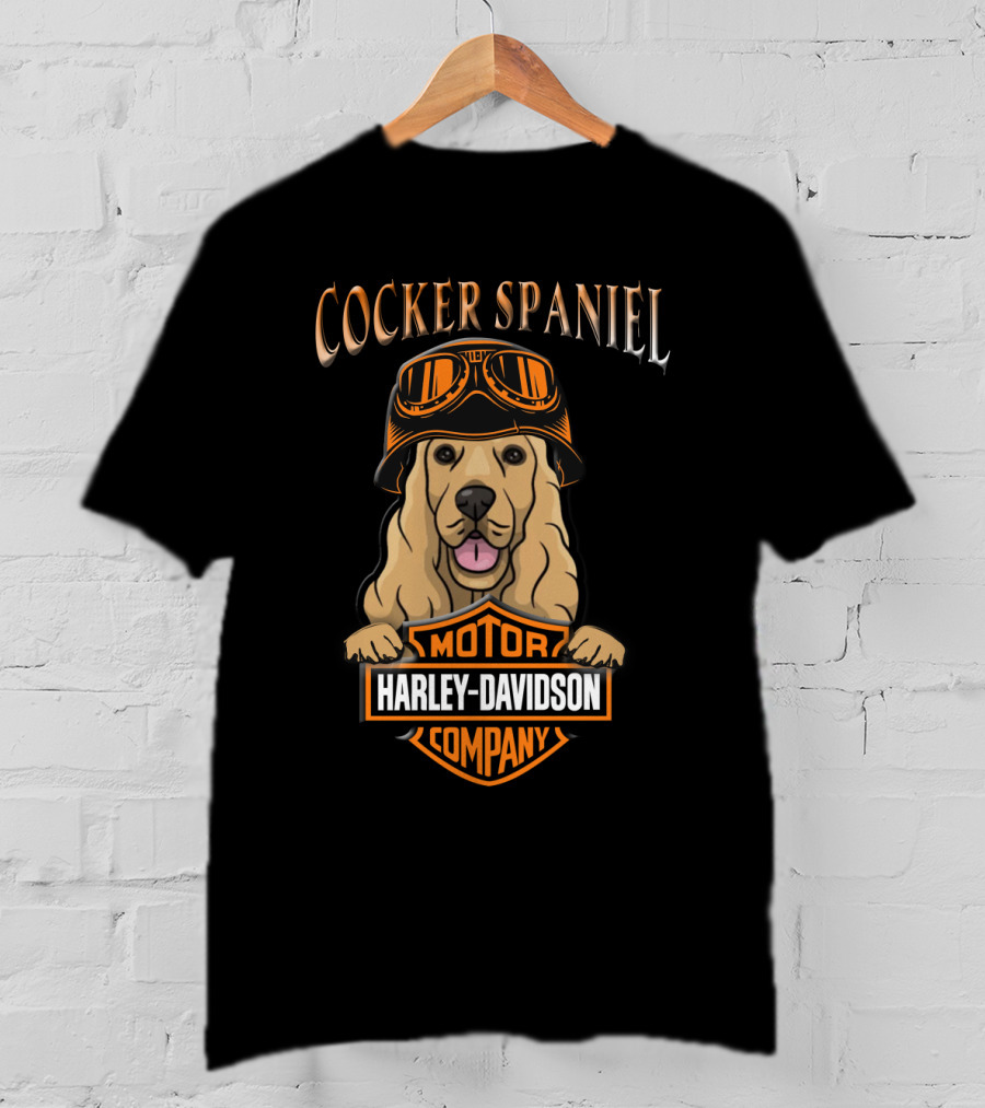 Cocker Spaniel Harley Davidson Motor Company T-Shirt