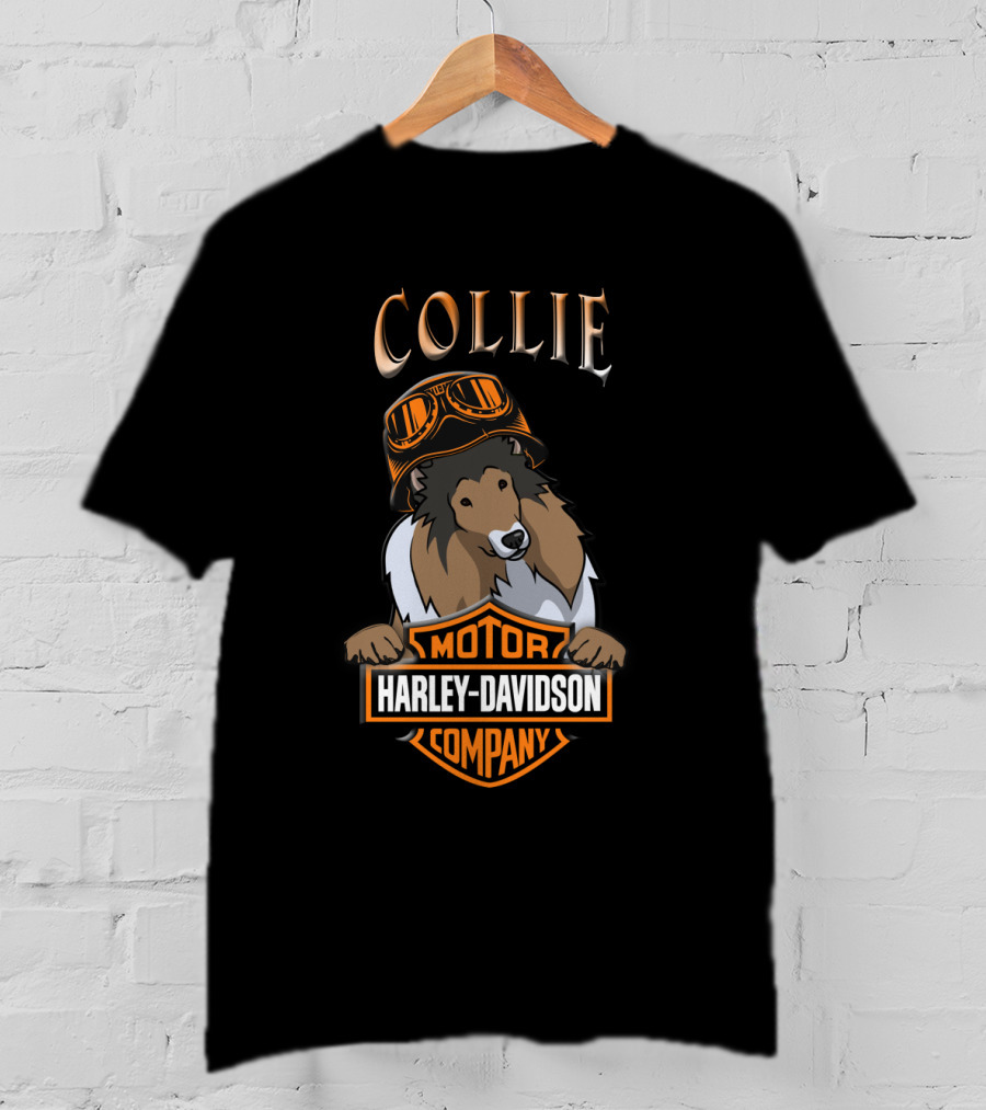 Collie Harley Davidson Motorcycle Company Collies Dh 33 T-Shirt
