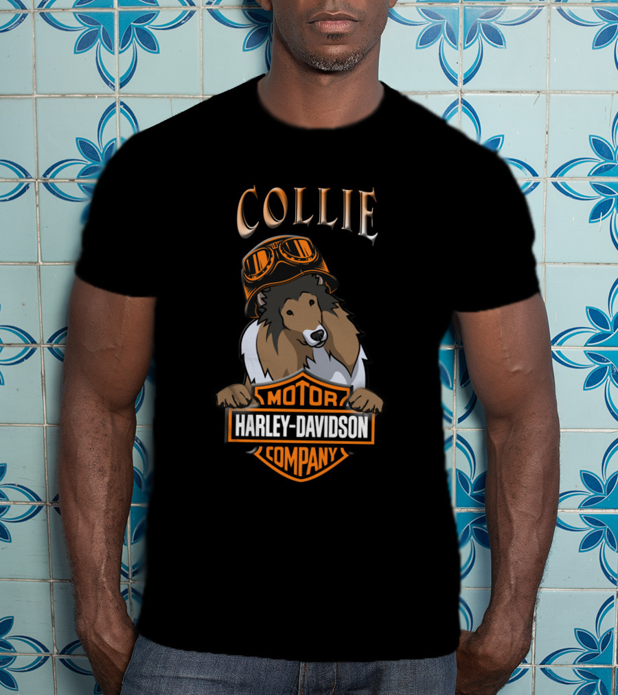 Collie Harley Davidson Motorcycle Company Collies Dh 33 T-Shirt
