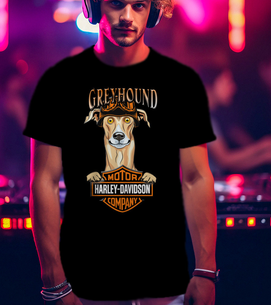 Greyhound Harley Davidson Motor Company T-Shirt