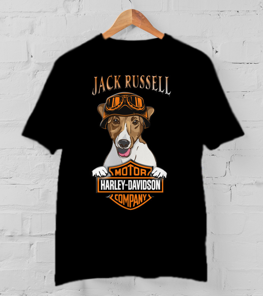 Jack Russell Terrier Harley Davidson Motorcycle Company T-Shirt