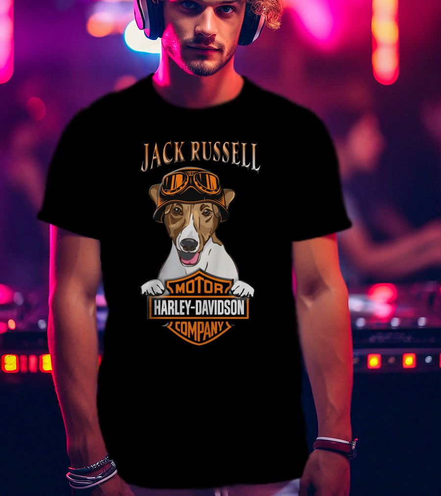 Jack Russell Terrier Harley Davidson Motorcycle Company T-Shirt