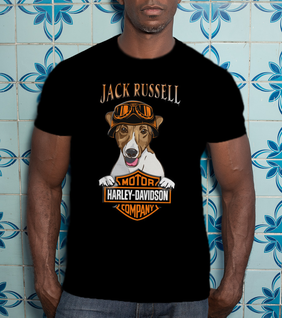 Jack Russell Terrier Harley Davidson Motorcycle Company T-Shirt