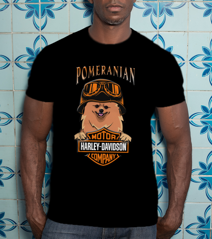 Pomeranian Harley Davidson Motor Company T-Shirt