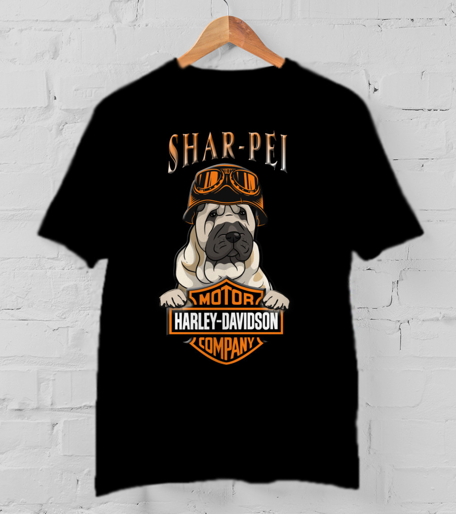 Shar-Pei Harley Davidson Motor Company T-Shirt