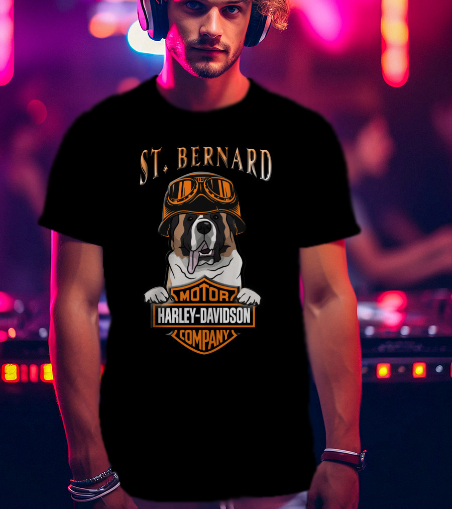 St Bernard Harley Davidson Motorcycle Company T-Shirt