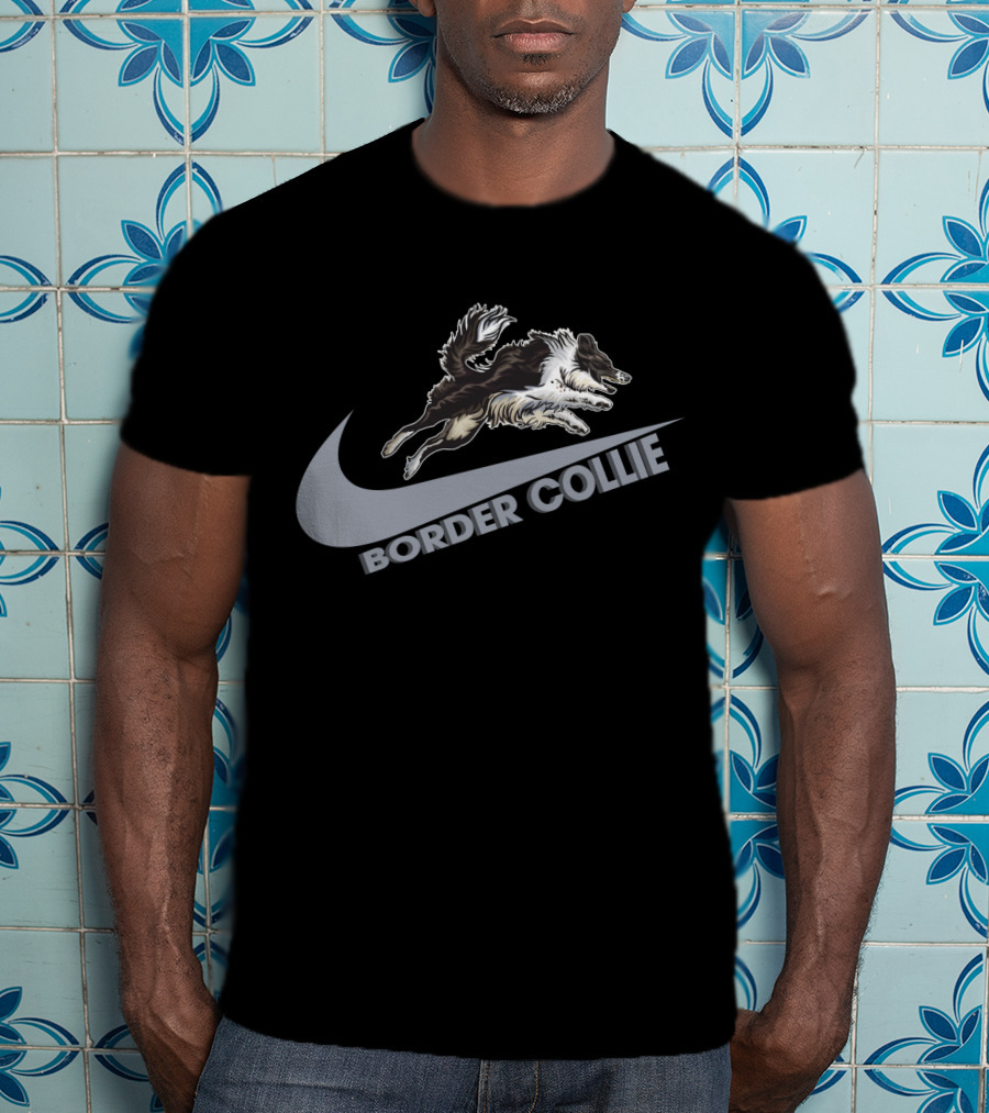 Border Collie Nike Jumping T-Shirt