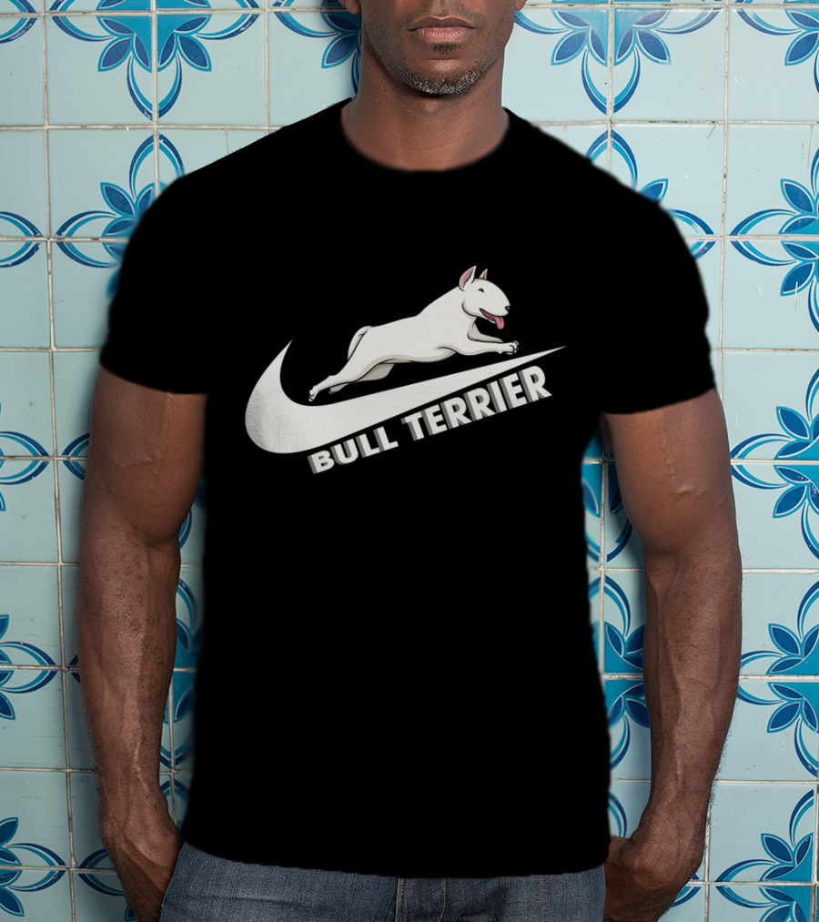 Bull Terrier Nike Swoosh Logo T-Shirt