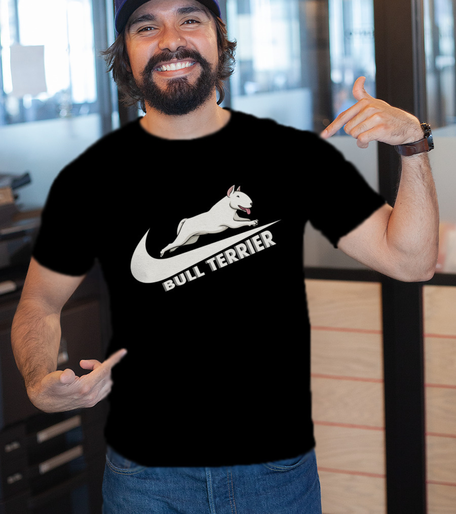 Bull Terrier Nike Swoosh Logo T-Shirt