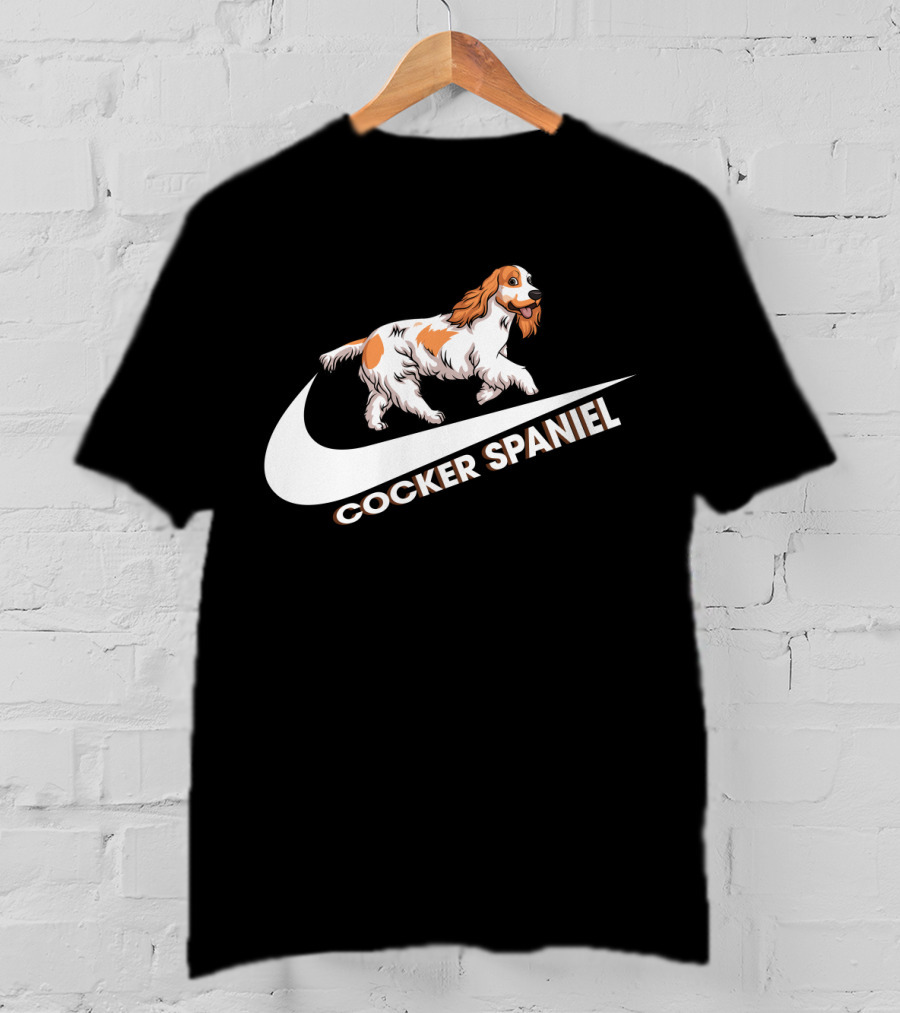 Cocker Spaniel Nike Swoosh Iconic Theme T-Shirt