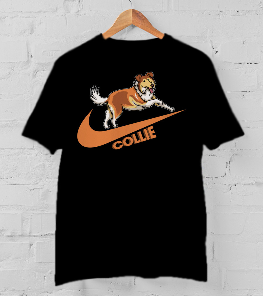Collie Dh 36 Nike Jumping Dog Swoosh T-Shirt