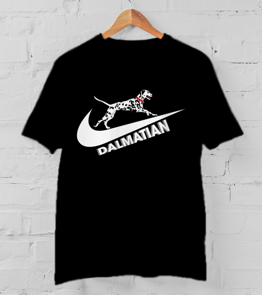 Dalmatian Nike Logo Dog Swoosh T-Shirt