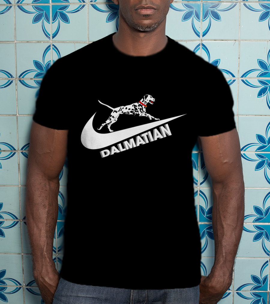 Dalmatian Nike Logo Dog Swoosh T-Shirt