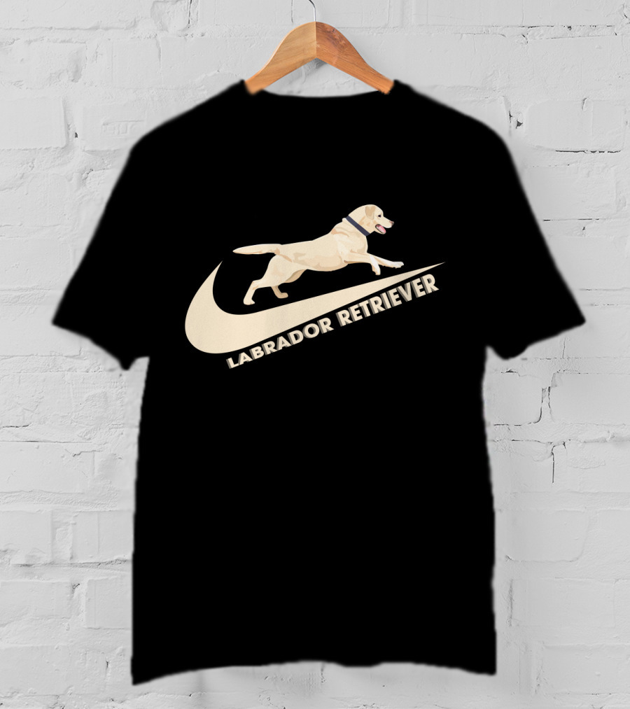 Labrador Retriever Nike Swoosh Dog Jumping T-Shirt
