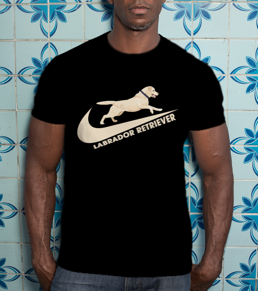 Labrador Retriever Nike Swoosh Dog Jumping T-Shirt