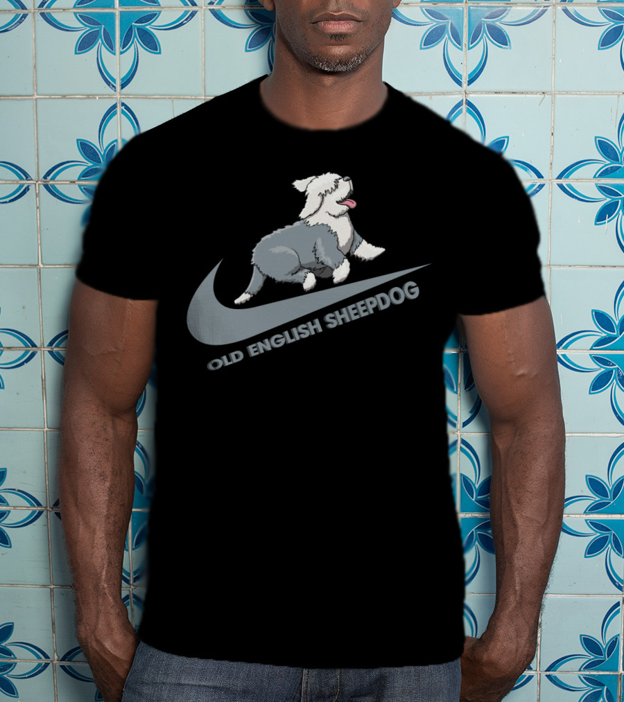Old English Sheepdog Nike Swoosh T-Shirt