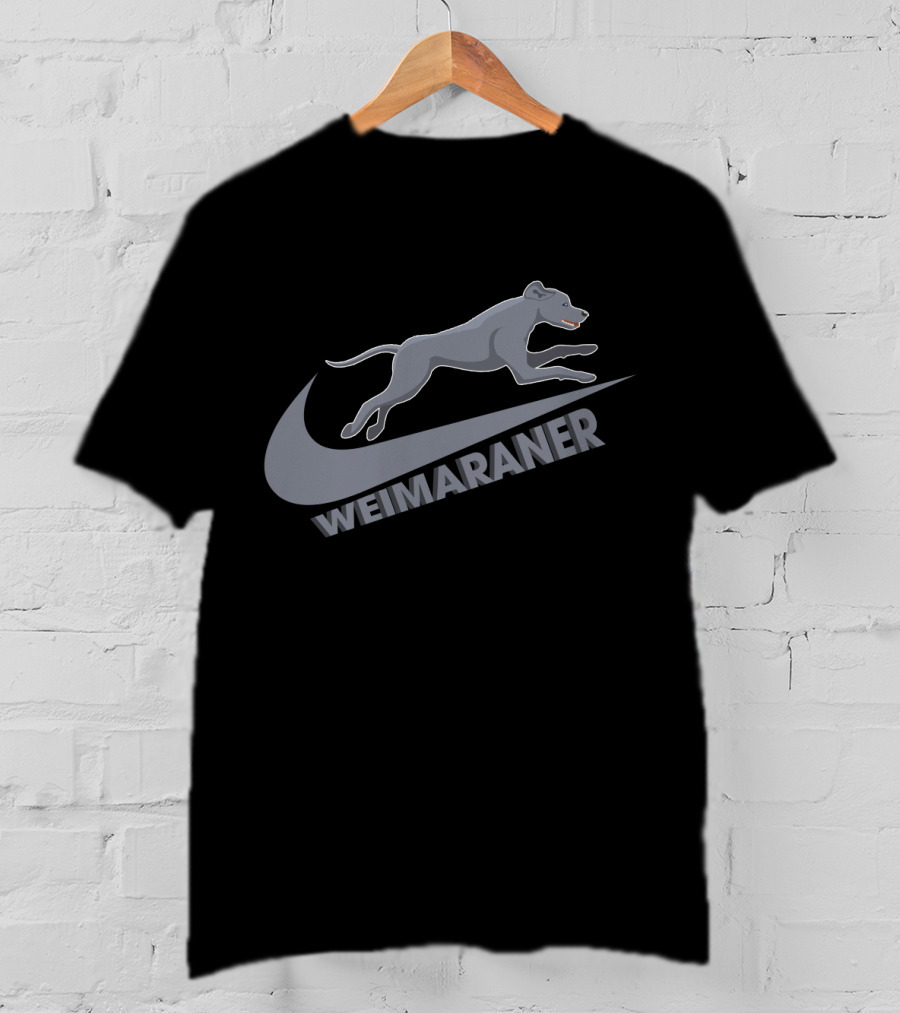 Weimaraners Nike Jumping Dog T-Shirt