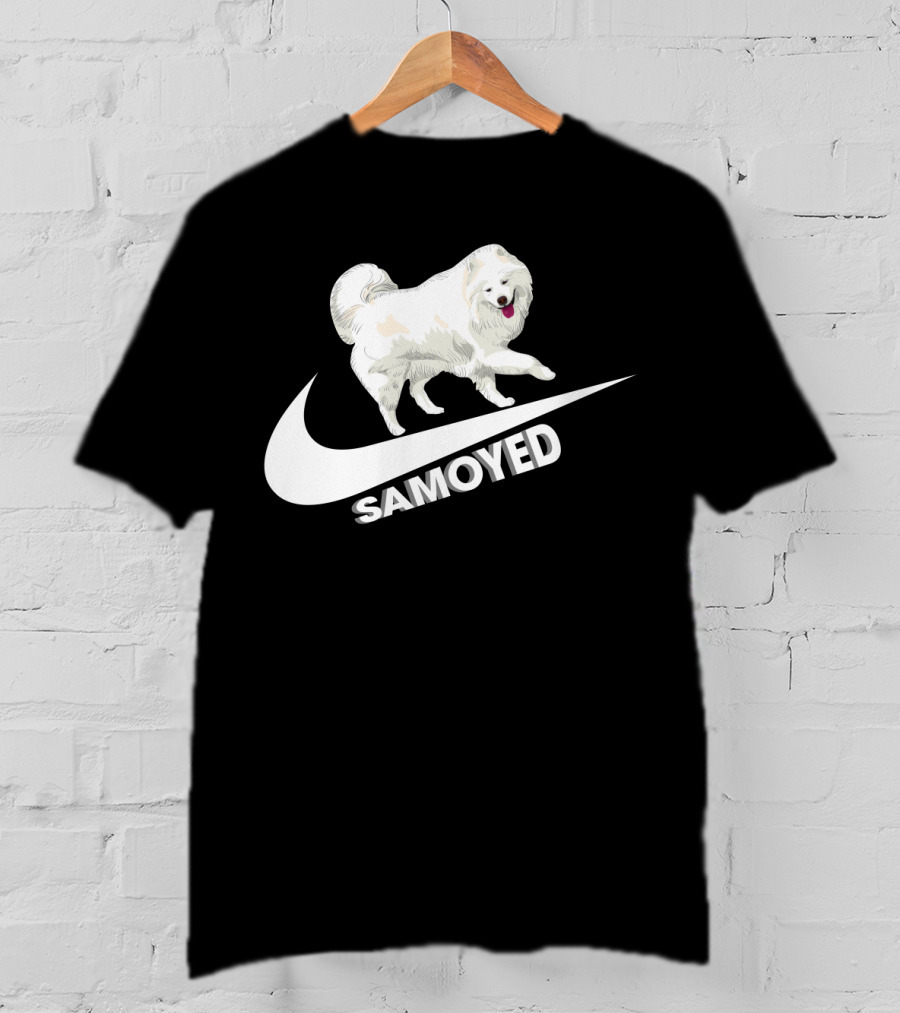 Samoyeds Nike Samoyed Dog On Swoosh T-Shirt