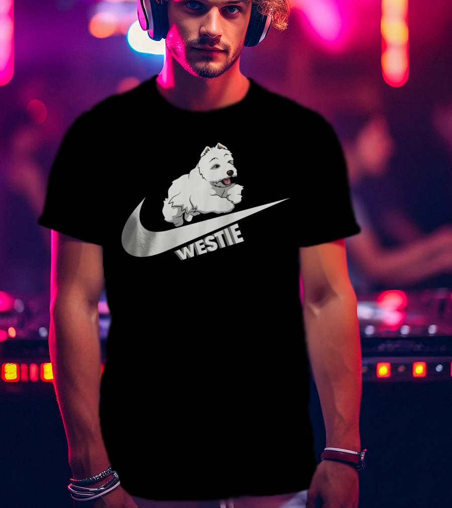 Westie Dog Nike Swoosh T-Shirt
