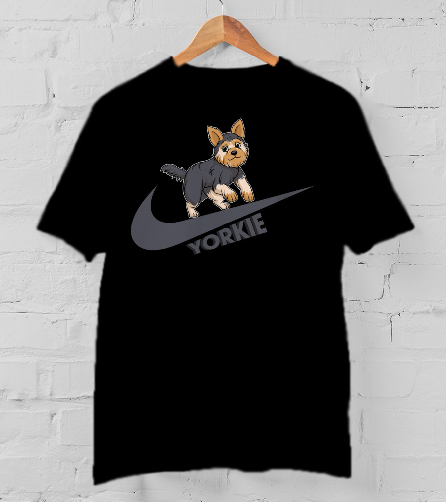 Yorkie Nike Iconic Dog Leap T-Shirt