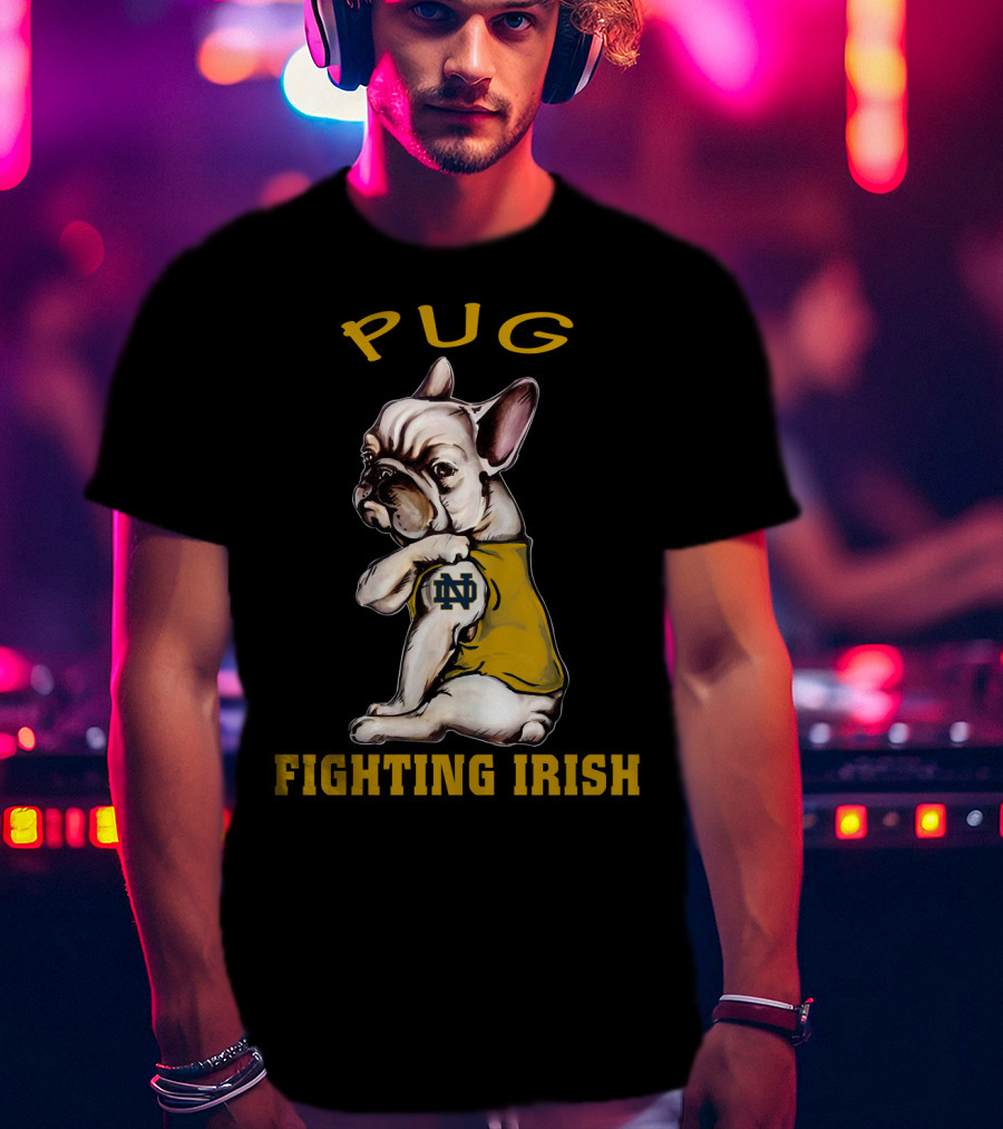 Pug Fighting Irish Ncaa Nd T-Shirt