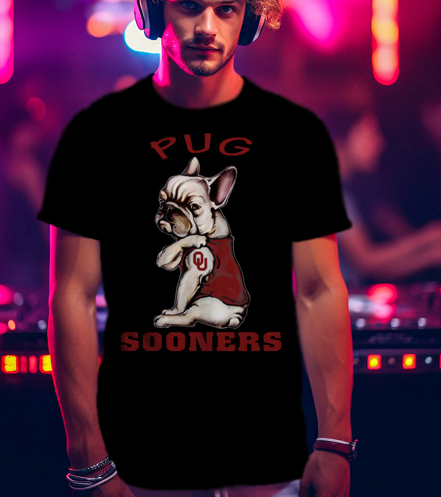 Pug Sooners Ou Ncaa Os T-Shirt