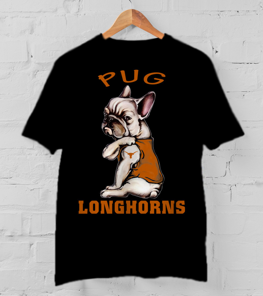 Pug Longhorns Ncaa Tl T-Shirt