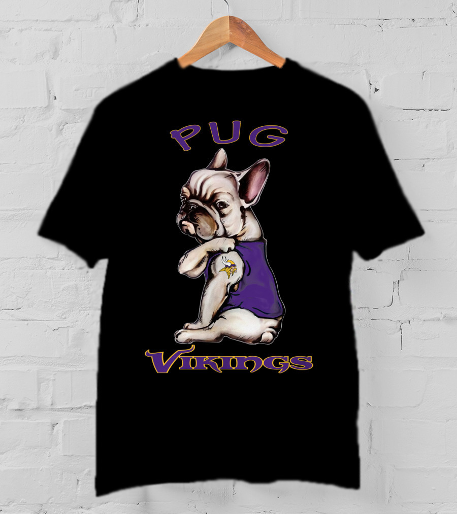 Pug Vikings Nflmv T-Shirt