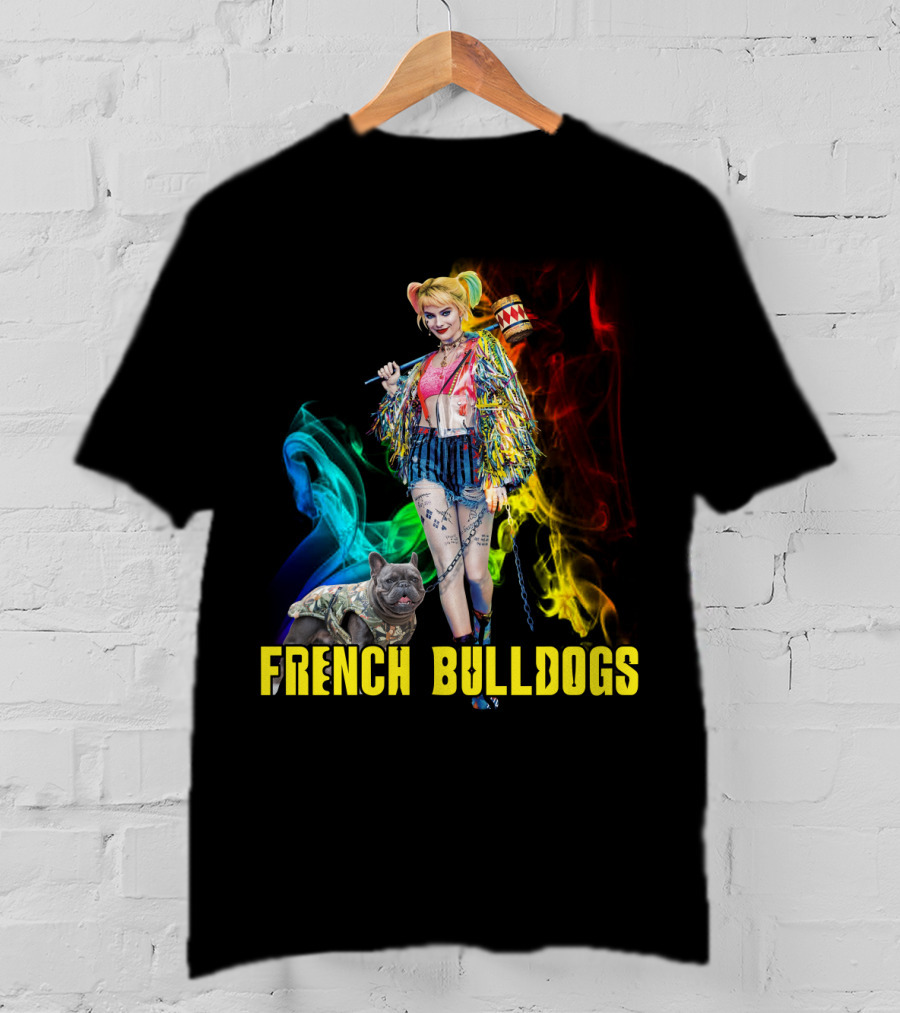 Harley Quinn Style French Bulldogs T-Shirt
