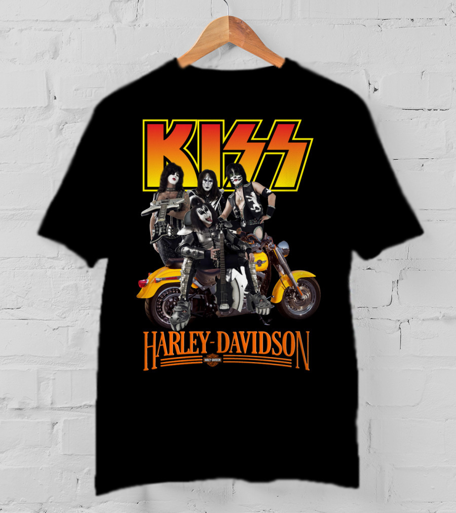 Kiss Harley Davidson Motorcycle Band Collaboration T-Shirt