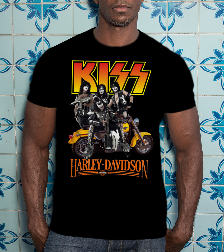 Kiss Harley Davidson Motorcycle Band Collaboration T-Shirt