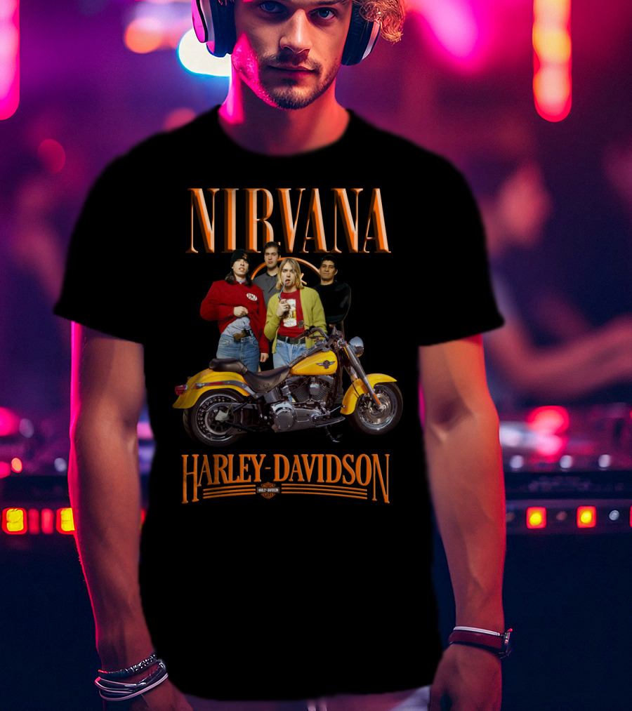 Nirvana Harley Davidson Motorcycle T-Shirt